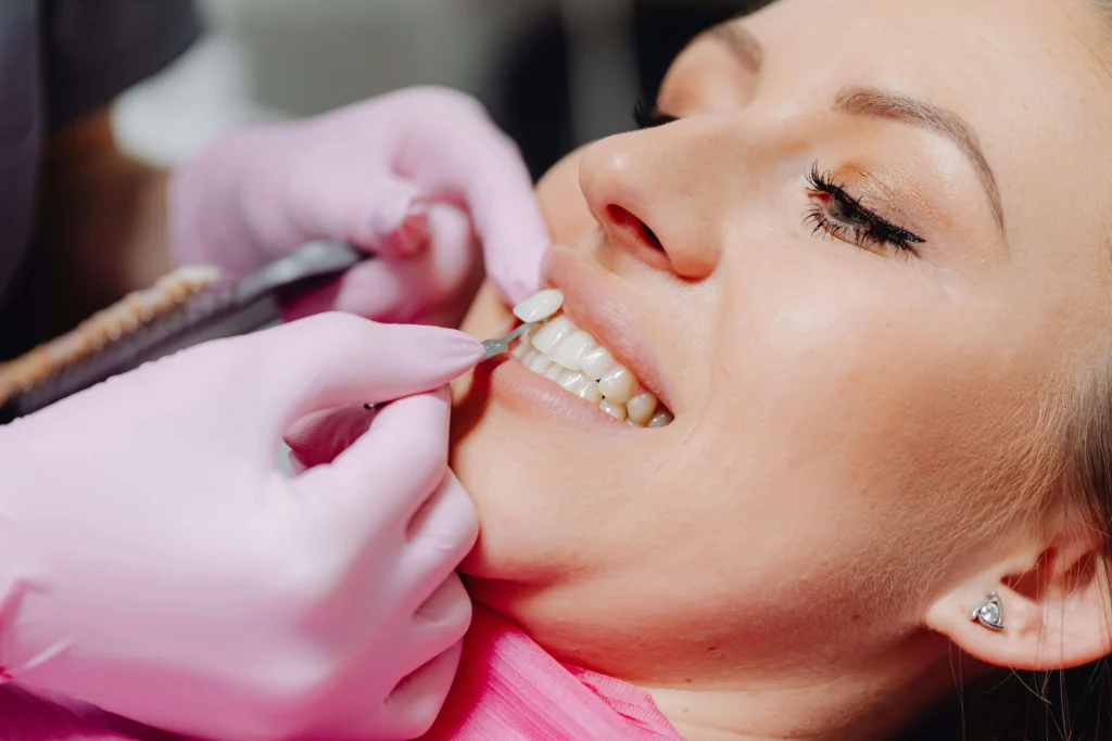 cosmetic dentist charlotte and patient