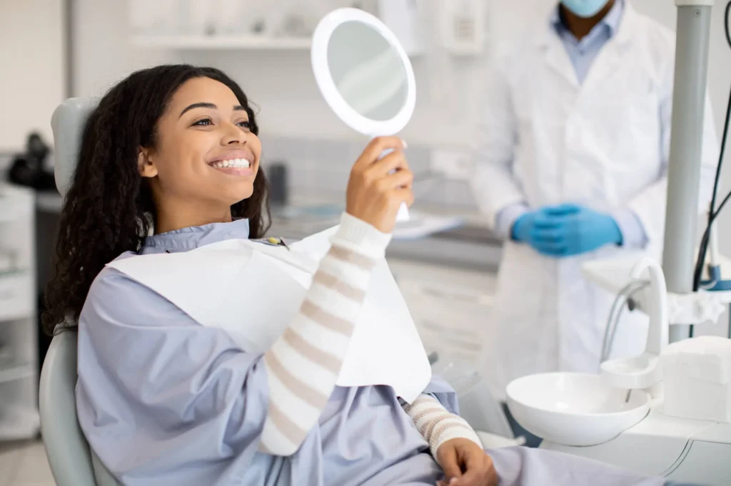 smiling after teeth whitening charlotte