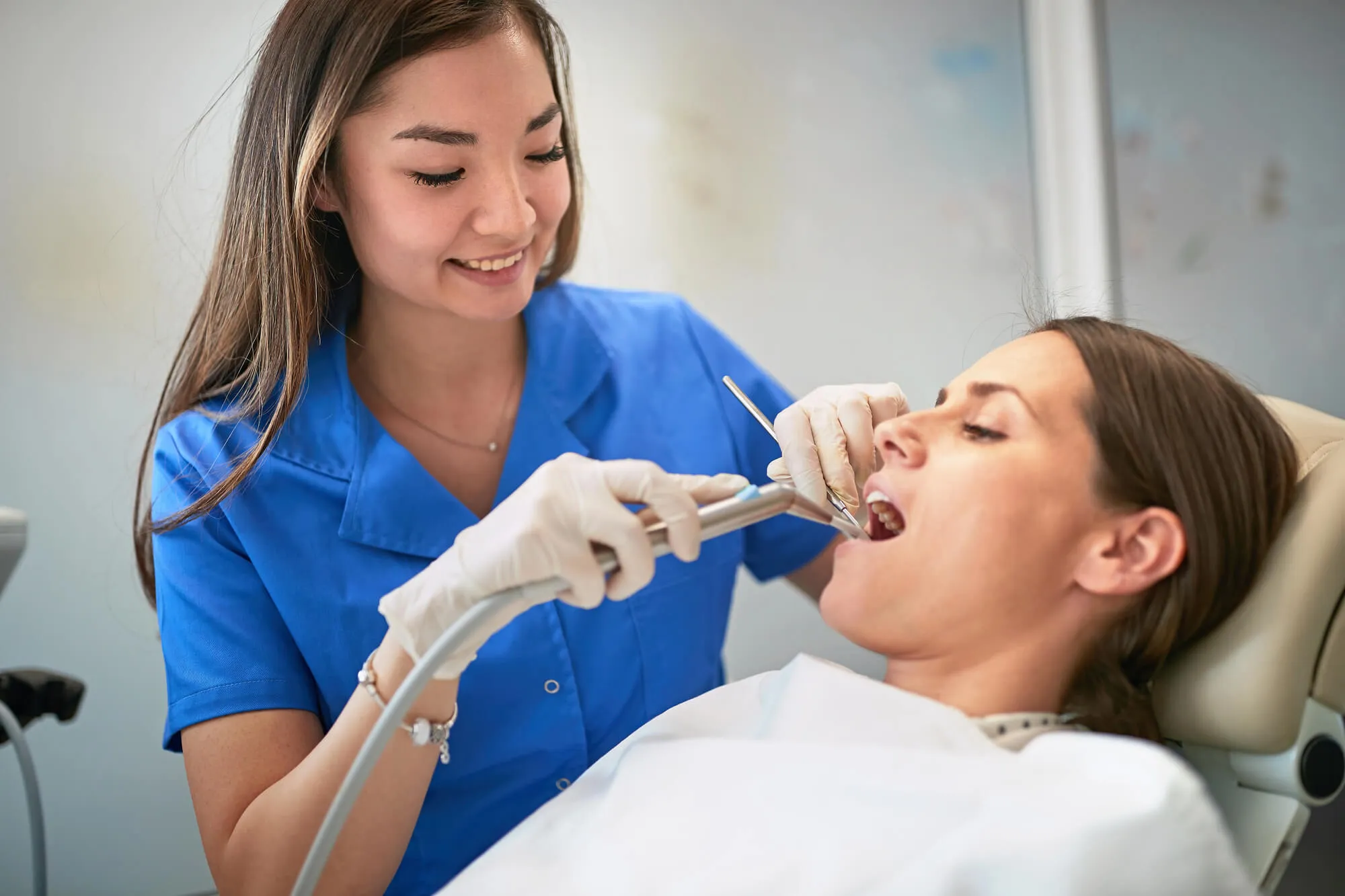 family dentist charlotte at work